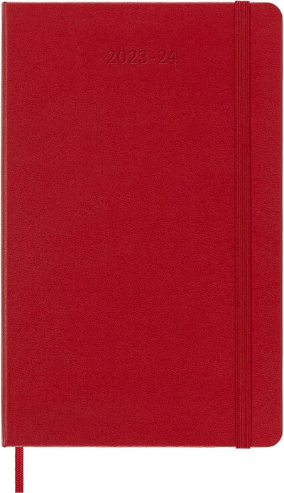 Moleskine x Kaweco Tintenroller, Farbe Rot + Wochenplaner 2023-2024, 18-Monate-Kalender, Akademische