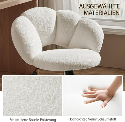 Yaheetech Schreibtischstuhl Bürostuhl Ergonomisch Bürosessel in Wolkenform Drehstuhl bis 136 kg Bela