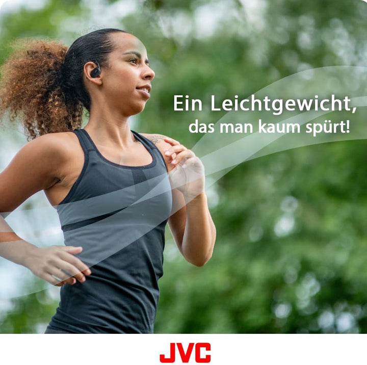 JVC Nearphones HA-NP40T-A, True Wireless Ohrhörer, Open Ear Design, Verstellbarer Ohrbügel, 16 mm Tr