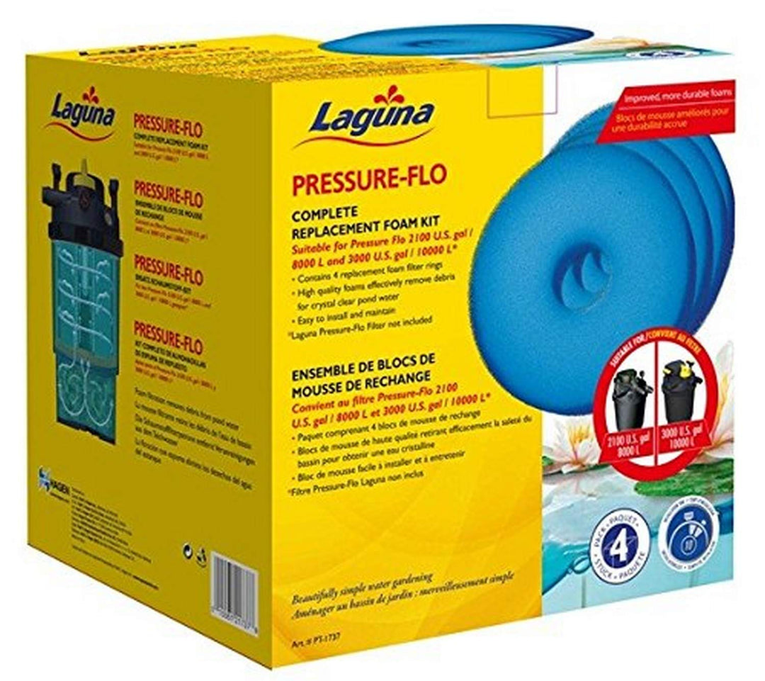 Laguna Ersatz Schaumstofffilter, für den Laguna Pressure-Flo 8000 und 10000, 4er Pack, 26.5 x 26.5 x