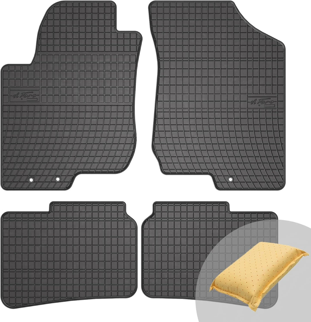 FROGUM EL Toro Gummimatten Ganzjähriges-Set von Autofussmatte Auto Fussmatten für Hyundai i30 I 2007