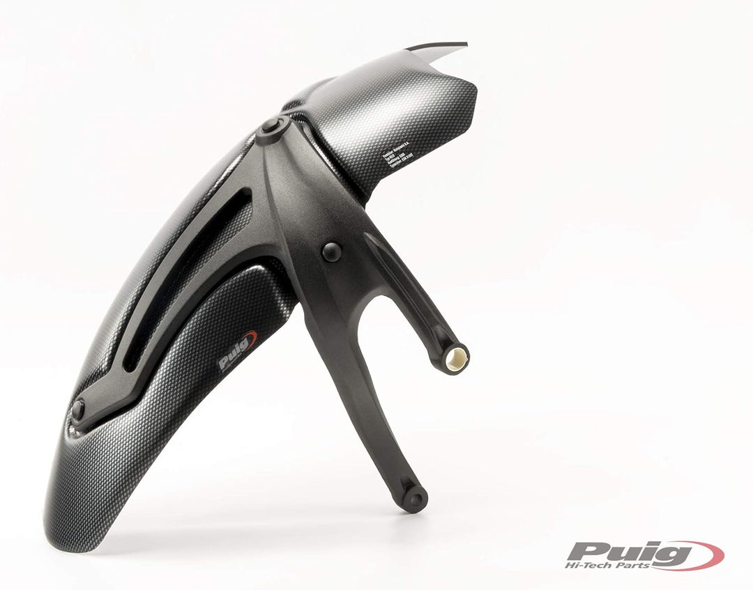 Puig 5055C Hinterradabdeckung mit Aluminium Bracket, Carbon Look, Medium Kohlenstoff, Kohlenstoff