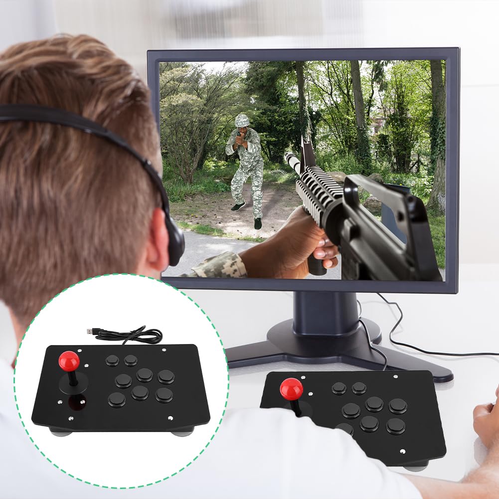 Arcade Joystick, USB Fighting Stick Street Rocker Fighter Handle Button Controller Panel DIY Gaming