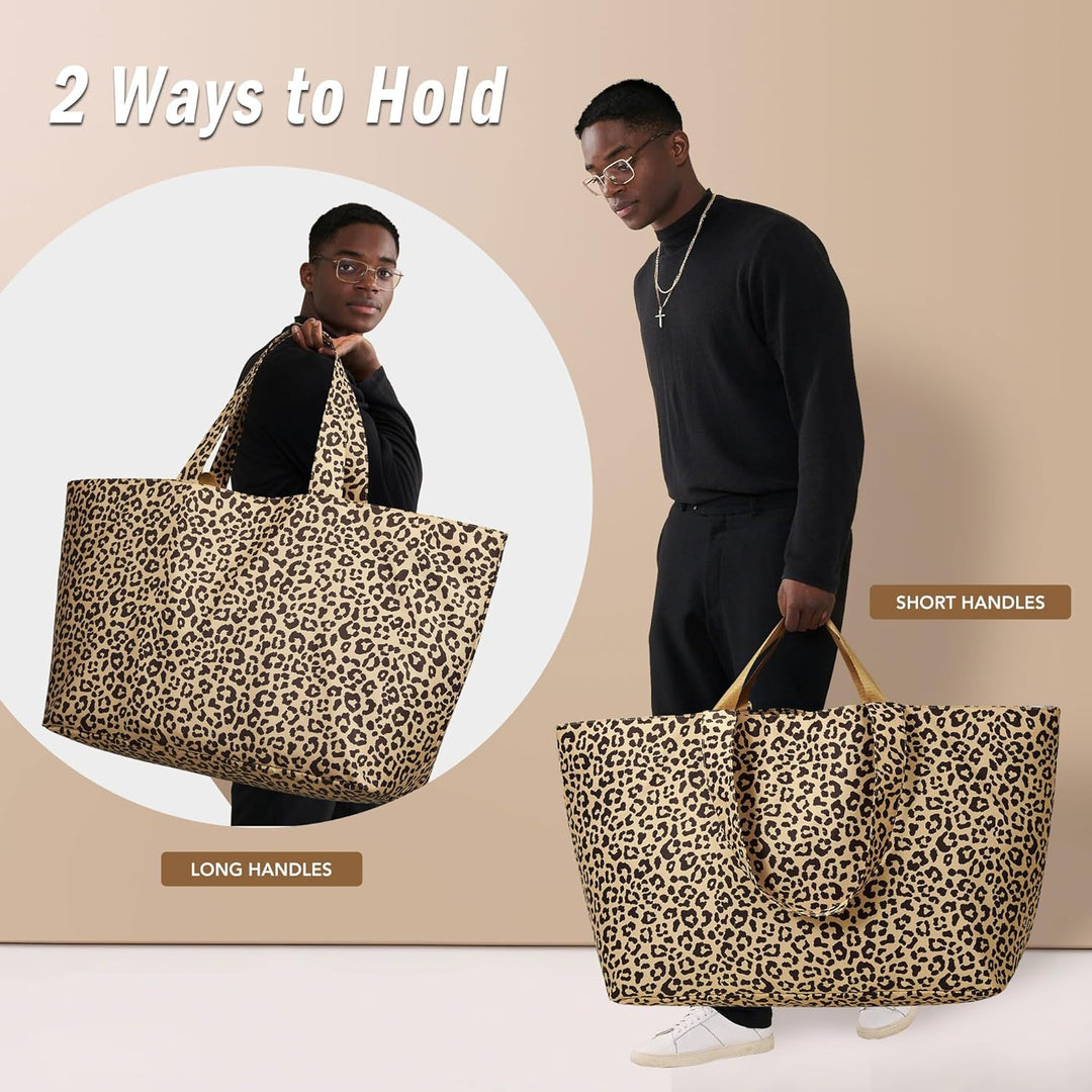 KALIDI Faltbare Shopper Reisetasche Strandtasche XXL,60L Extra grosse Holdall Weekender Gym Tasche m