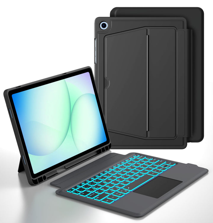 für Samsung Galaxy Tab A11+ Plus/A9+ Plus 11 Zoll Hülle mit Tastatur: Tab A9+/A11+ Plus Deutsches QW