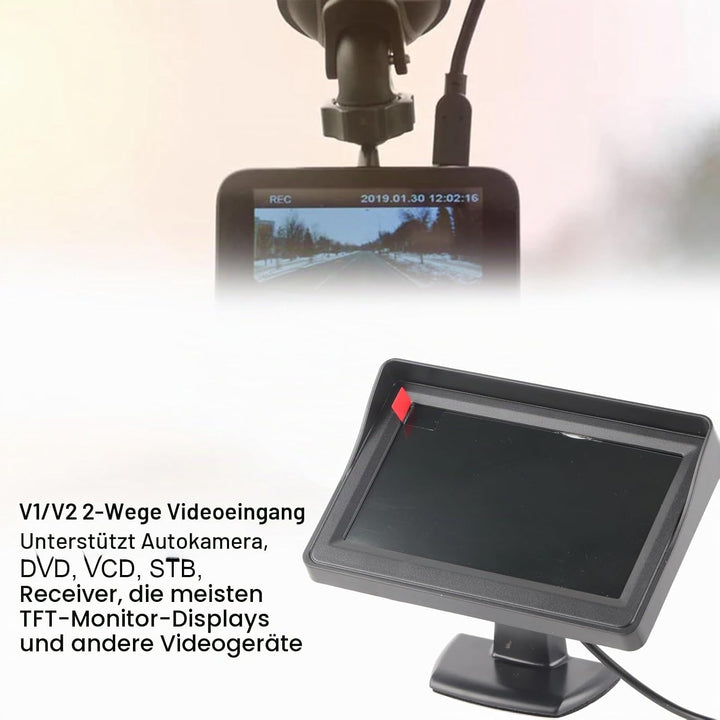4.3 Zoll ABS Rückfahrkamera Anzeige, 16:9 TFT-Display Mit Sonnenblende, Monitor Rückfahrkamera Bidir