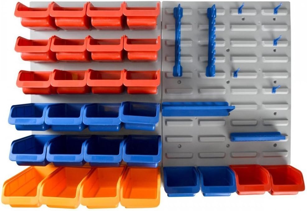 Faithfull Bin Set with Wall Panels 43 Piece PAN43 colorful 1 Originalbehälter, 1 Originalbehälter