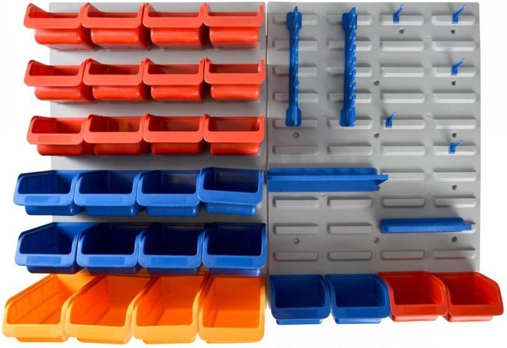 Faithfull Bin Set with Wall Panels 43 Piece PAN43 colorful 1 Originalbehälter, 1 Originalbehälter