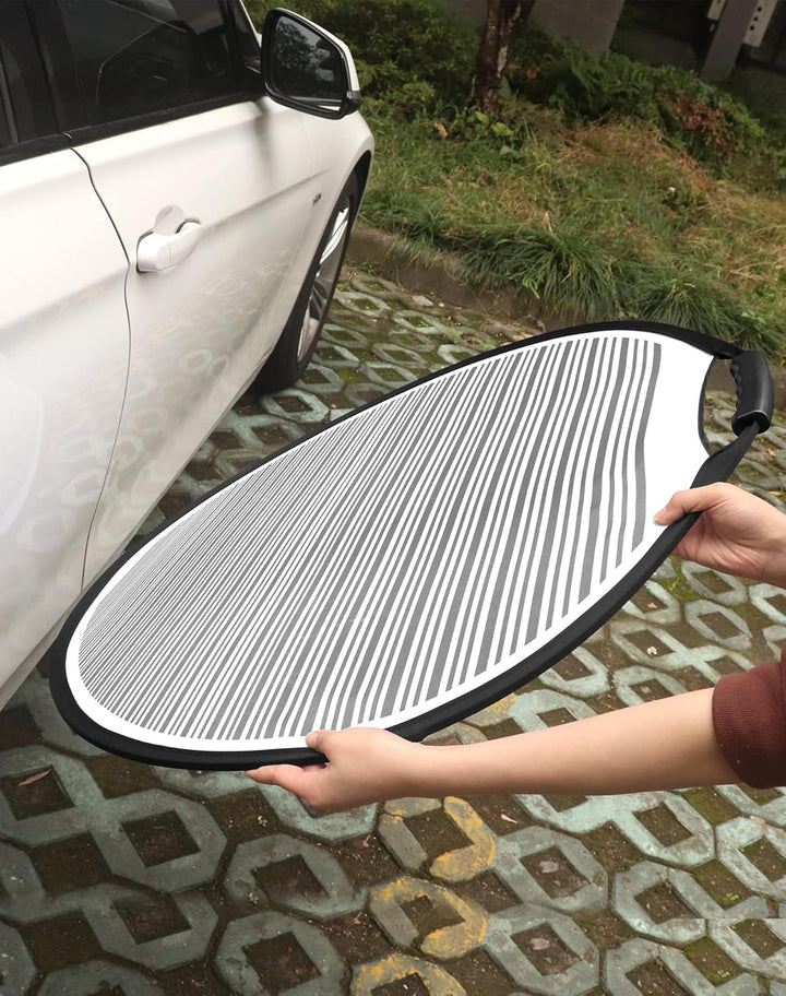 QWORK® Ausbeulwerkzeug 80cm, Dellenreflektorboard, mit Tasche, Faltbar, für Fix Karosserie Tür Kratz