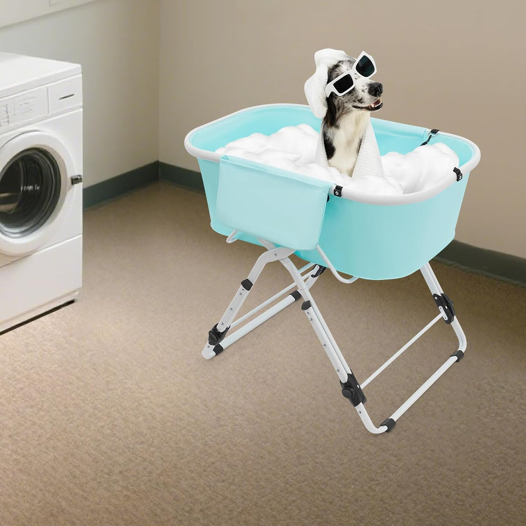 Hundebadewanne ErhöHte ErhöHte & Faltbare Badewanne für Haustiere mit Einstellbarer HöHe, Tragbare B