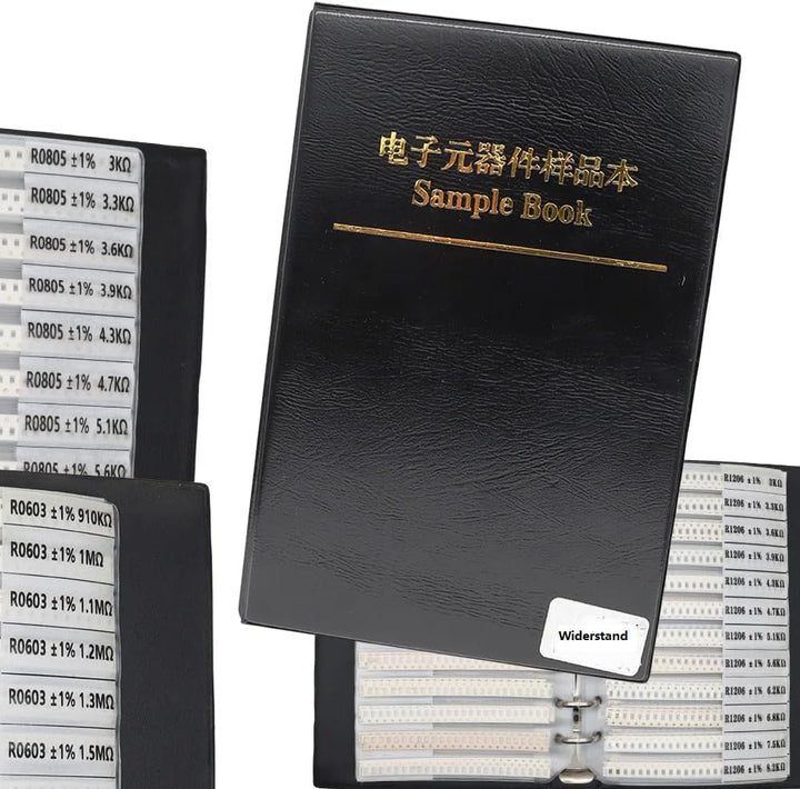DollaTek 1% 0805 SMD Widerstand Sortierter Ordner (0 Ohm-10M Ohm) 170value x 50pcs = 8500pcs Beispie