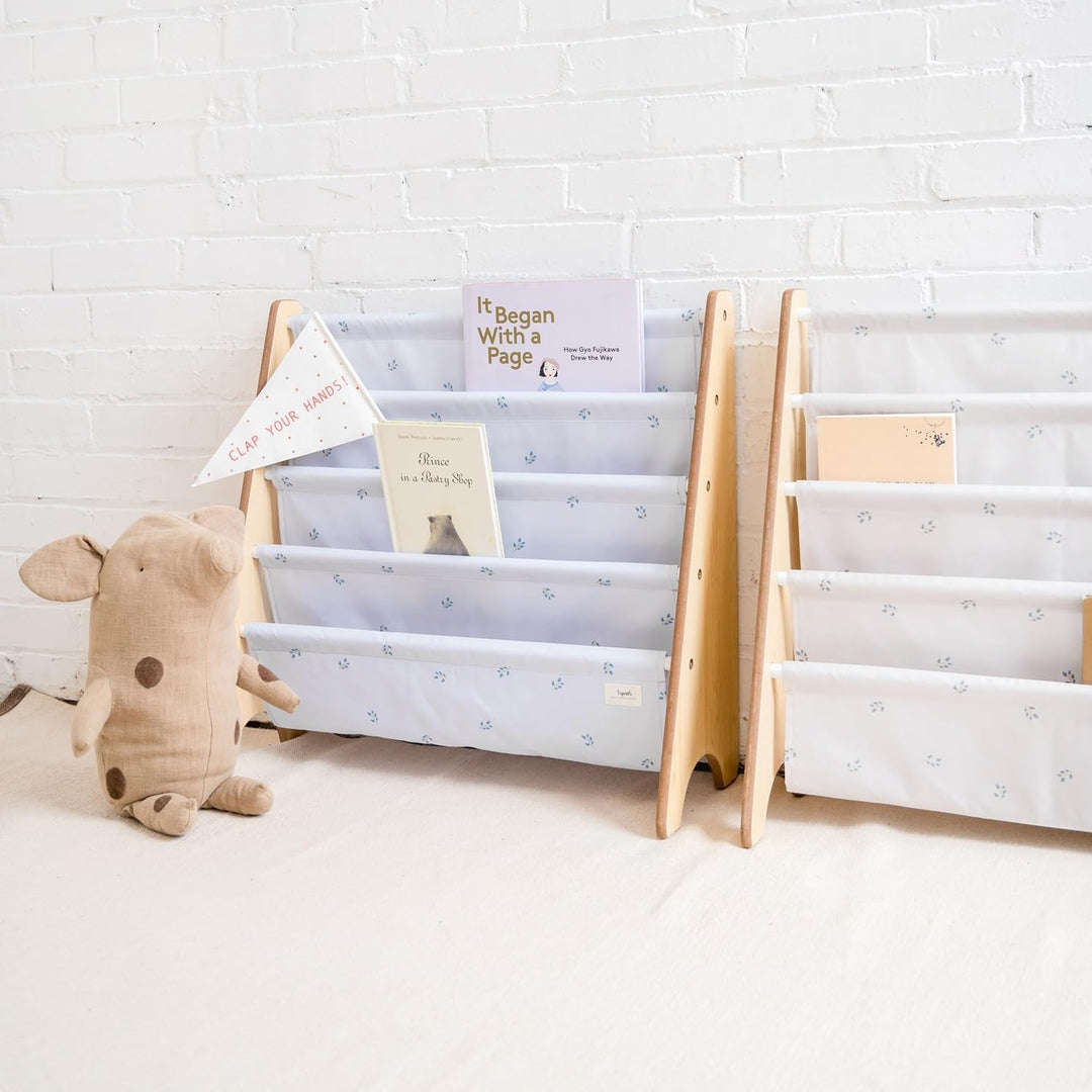 3 Sprouts Kinder Bücherregal aus Holz – Montessori Regal für Kinderzimmer - Heidelbeere Taupe, Heide