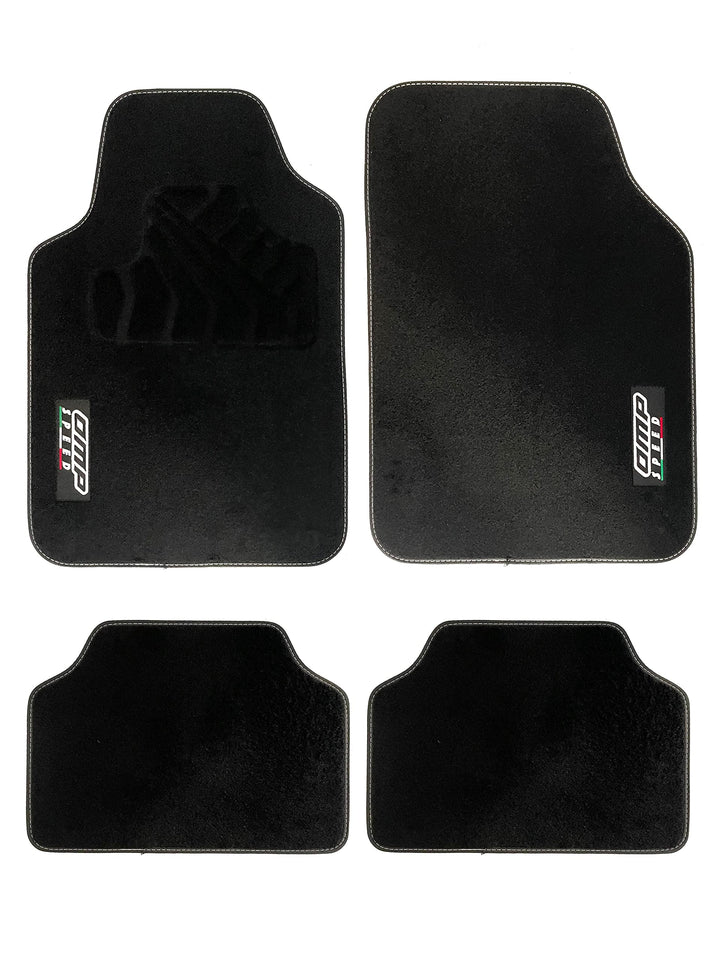 OMPLICENCI Omp Speed Black Car Matten Set 4 Teile -Carpet Universal Car Matten Nicht -Schlupf Mit