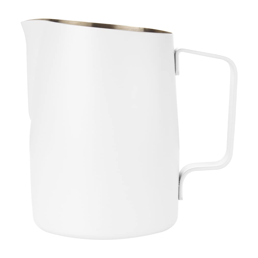 Dianoo Milchaufschäumkrug mit Griff, 600 ml Edelstahl-Dampfkrug, Espresso-Milchaufschäumer, Tasse fü