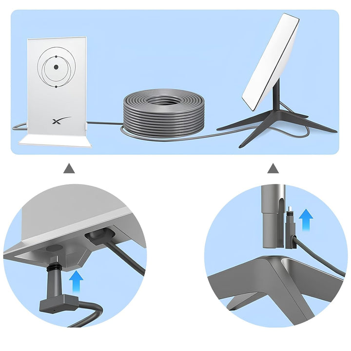 StarLink Gen 2 Kabel mit Kabel-Caddy 30,5 m für Starlink Extension Gen 2 Router 100ft, 100ft