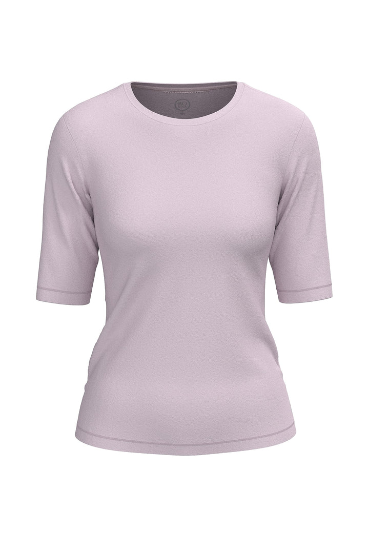 BOVIVA 10102 Damen Basic Rundhals (Round-Neck) Halbarm Kurzarm T-Shirt/Jersey Tshirt Oberteile, Basi