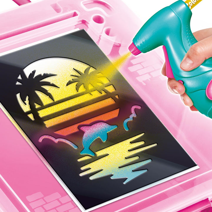 Canal Toys - Airbrush Art - Poster-Bastelset - Elektronisches Spray für Airbrush-Effekte - 10 Poster
