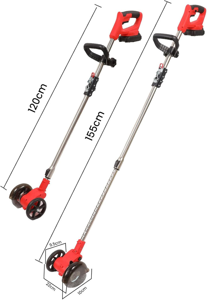 Akku-Fugenreiniger für Makita 18V Batterie, 800W Fugenbürste Elektrisch,120-155cm Teleskopführungsgr