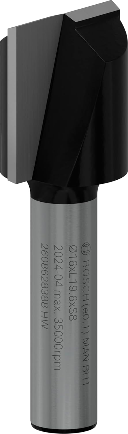 Bosch Professional Nutfräser Standard for Wood (für Holz, Ø 16 mm, Arbeitslänge 20 mm, Zubehör Handf