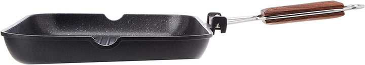 WECOOK! Ecochef Titan Grillpfann Induktion Glatter, 20 x 20 cm, Antihaftbeschichtung QUANTANIUM Ökol