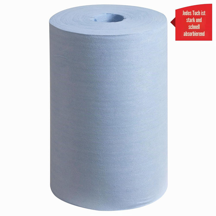 WypAll X60 Reinigungstücher 8380 – Putzrolle mit Zentralentnahme, blau - 1 blaue Putzrolle mit Zentr