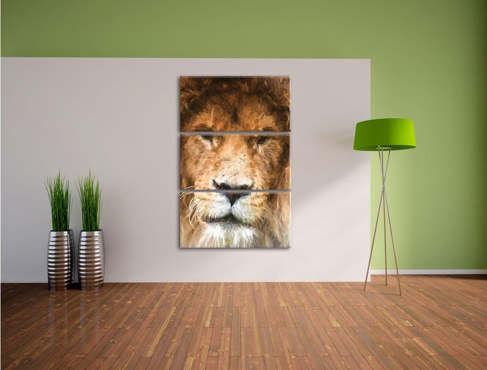 Pixxprint Kampfvernarbten Kunst als Leinwandbild/Grösse: 3 Teilig (120x80 cm) cm/Wandbild/Kunstdruck