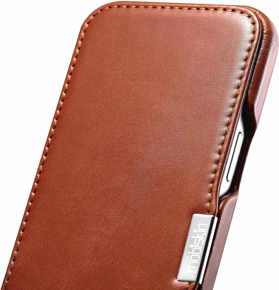 Mobiskin Hülle kompatibel mit Apple iPhone 13 Mini (5,4 Zoll), Handyhülle mit echtem Leder, Case, Sc
