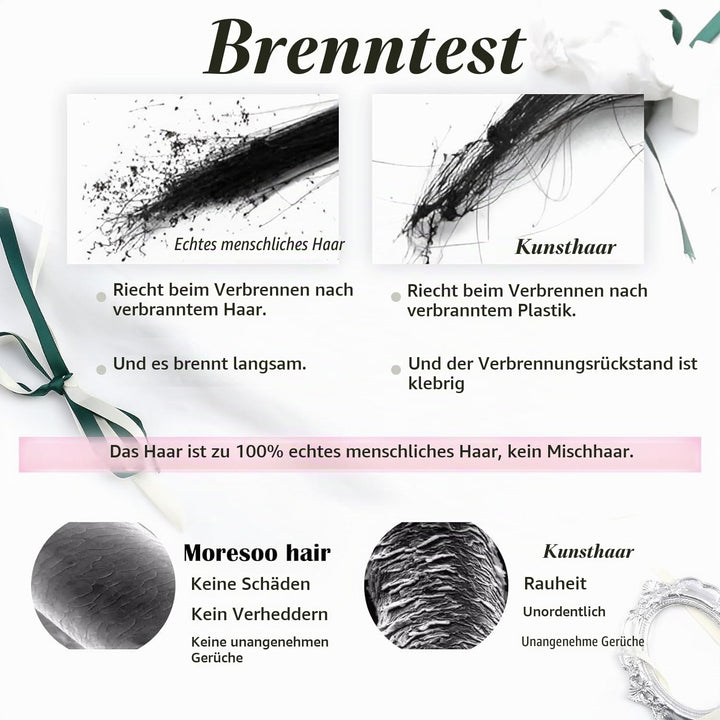 Moresoo Microring Extensions Echthaar Schwarz Micro Bondings Extensions Echthaar 45cm Remy Extension