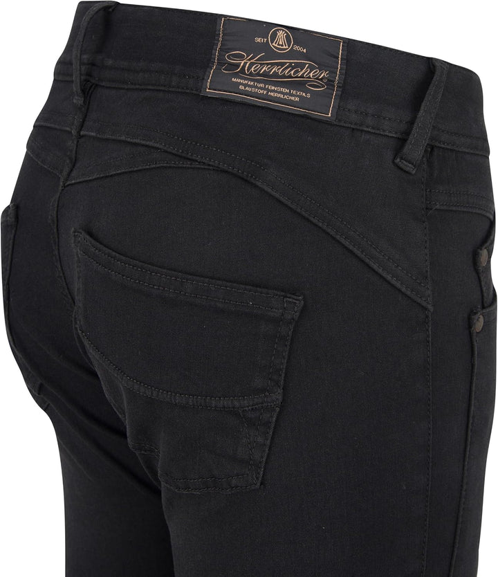 Herrlicher Gila Slim Reused Denim Black Jeans 25 Lang Tempest, 25 Lang Tempest