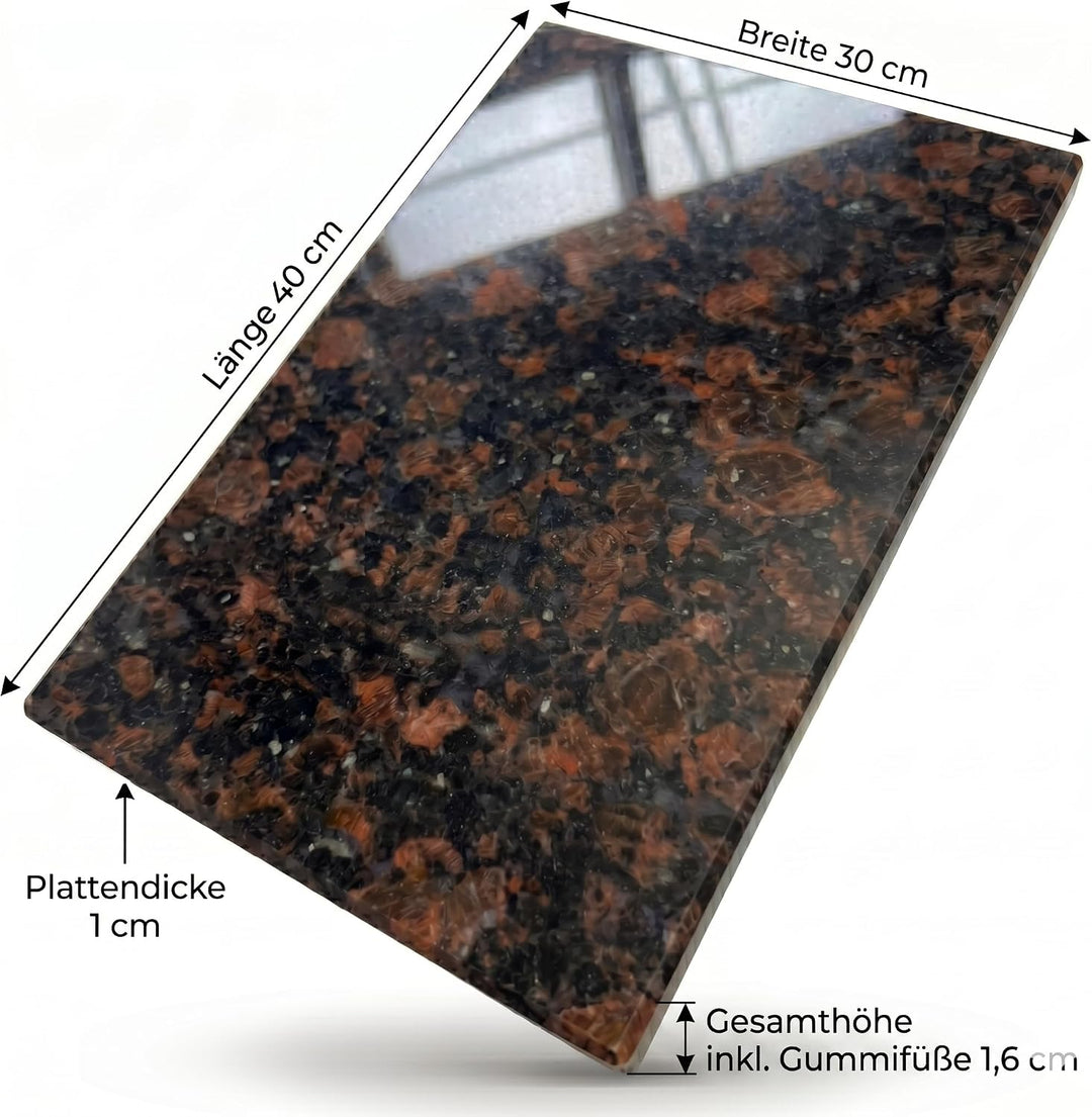 Granit Schneidebrett Servierbrett und Herdabdeckplatte Made in Germany edle Unterlegplatte aus massi