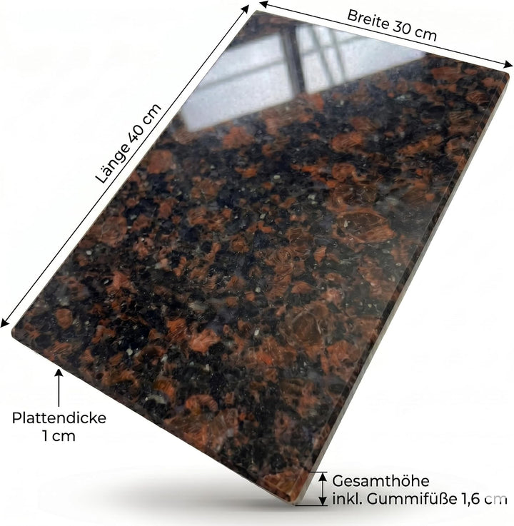 Granit Schneidebrett Servierbrett und Herdabdeckplatte Made in Germany edle Unterlegplatte aus massi