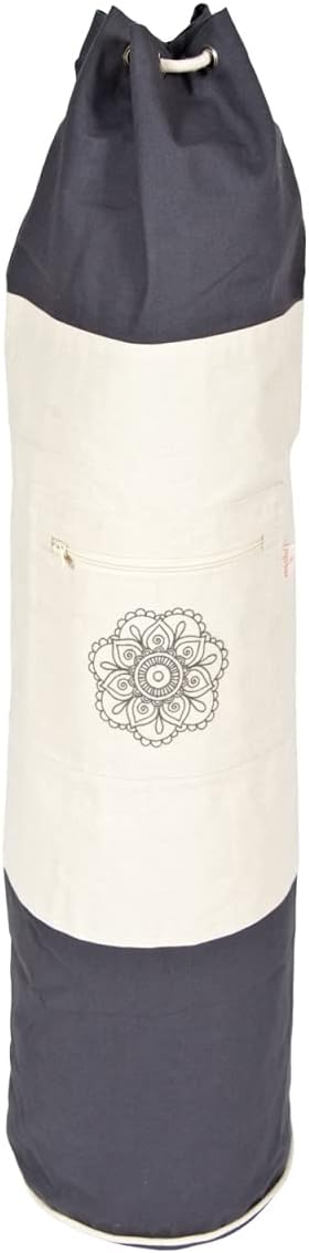 Yogabox Yogatasche Surya Bag 2 farbig für Schurwollmatten Grau / Natur 75 cm, Grau / Natur 75 cm