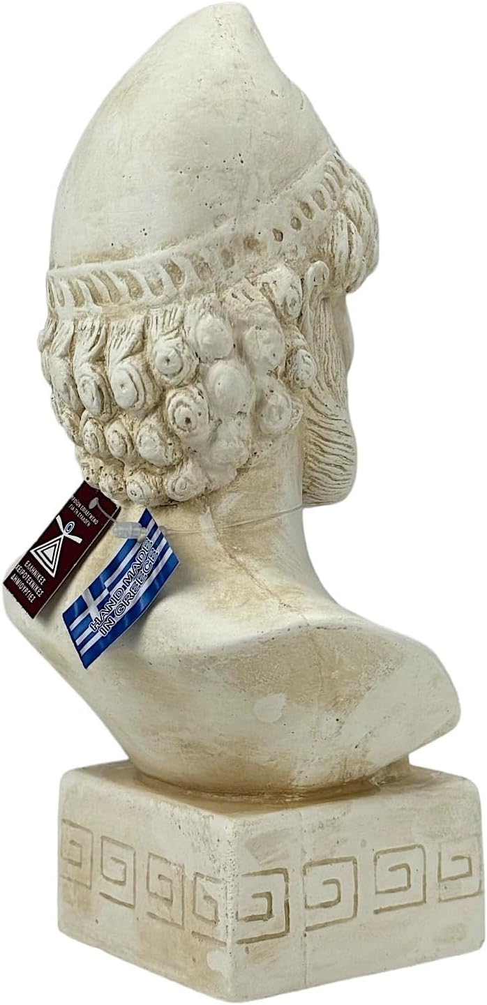 Odysseus Griechischer König von Ithaca Büste Trojan Kriegshelden Steinguss Statue Skulptur