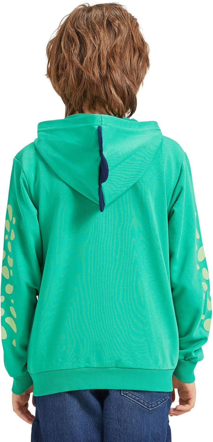 Alleen Jungen Sweatjacke Hoodie Langarm Baumwolle Kinder Pullover Dino Kapuzenpullover Jacke mit Kap