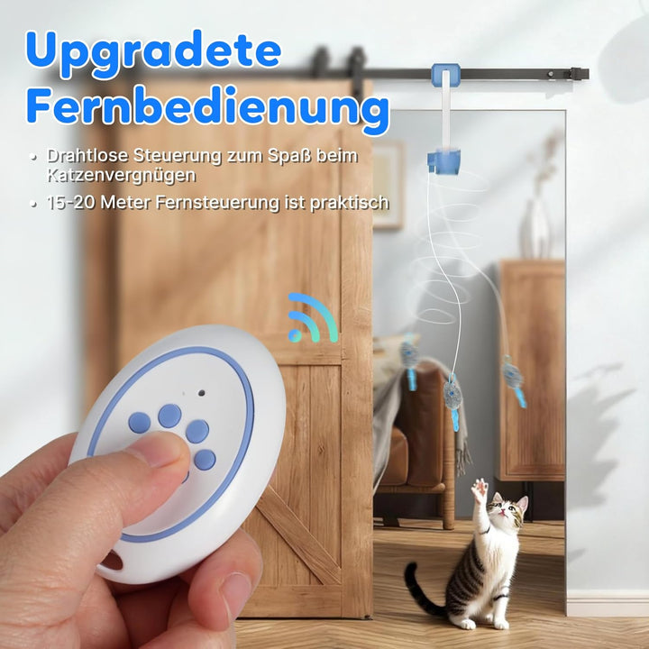 Elektrisches Katzenspielzeug, Interaktives mit Fernbedienung,Automatische 360°-Bewegung mit Unregelm