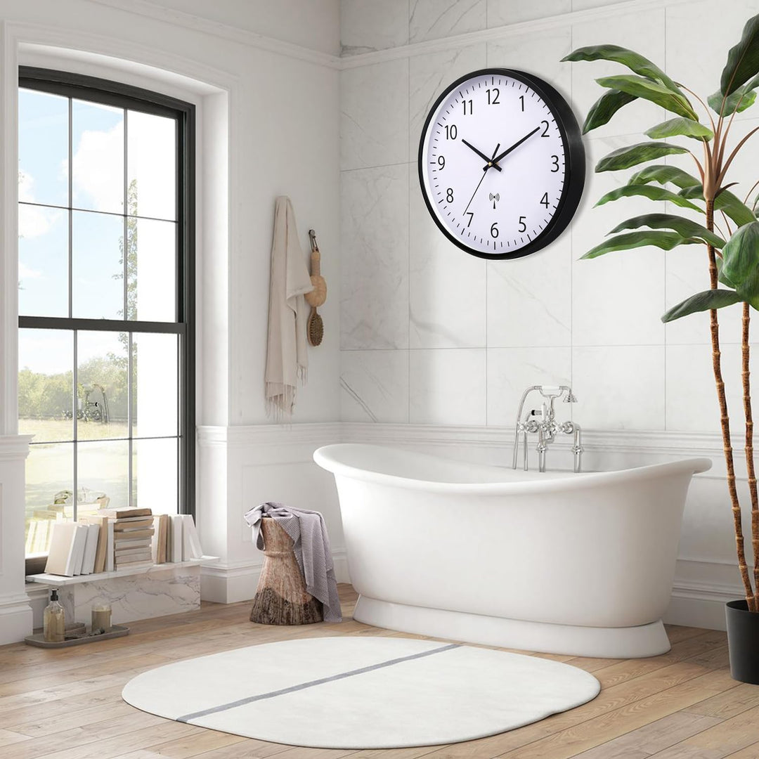 HZDHCLH Funkuhr 30 cm Grosses Ziffernblatt Wanduhr Geräuschlos,Geeignet für Schule, Zuhause, Wanddek