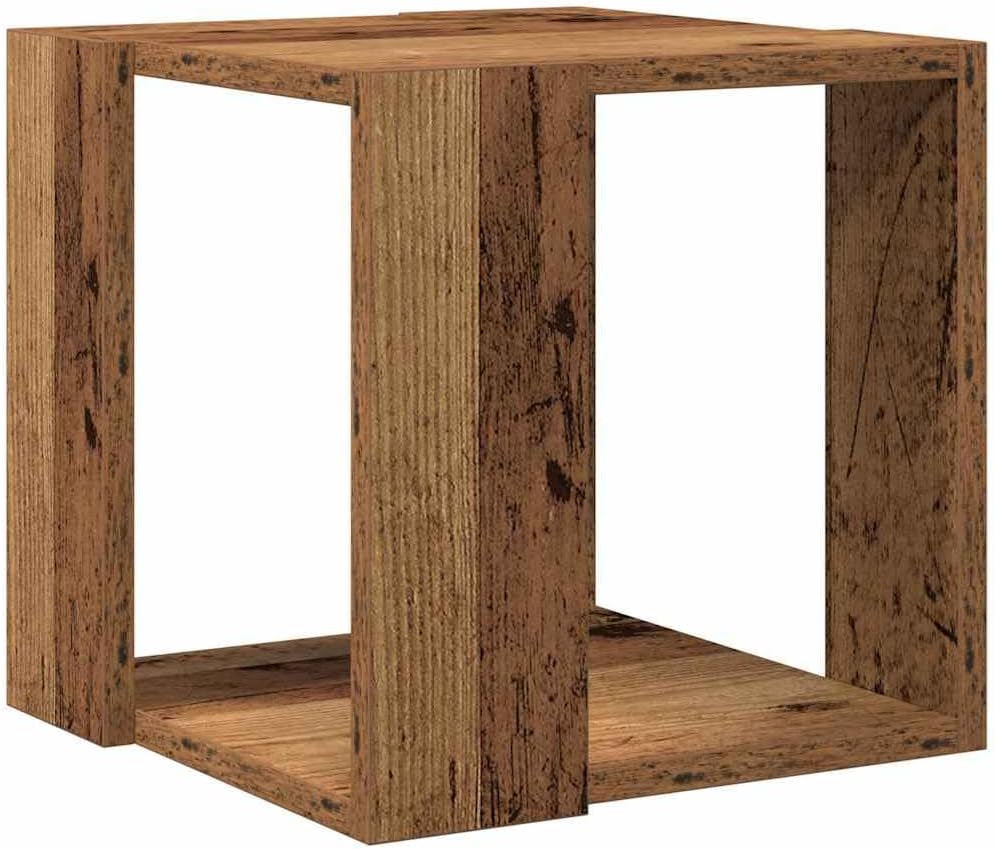 vidaXL Couchtisch Altholz 32 x 32 x 30 cm Holzwerkstoff, Stilvoller Couchtisch für das Wohnzimmer, m