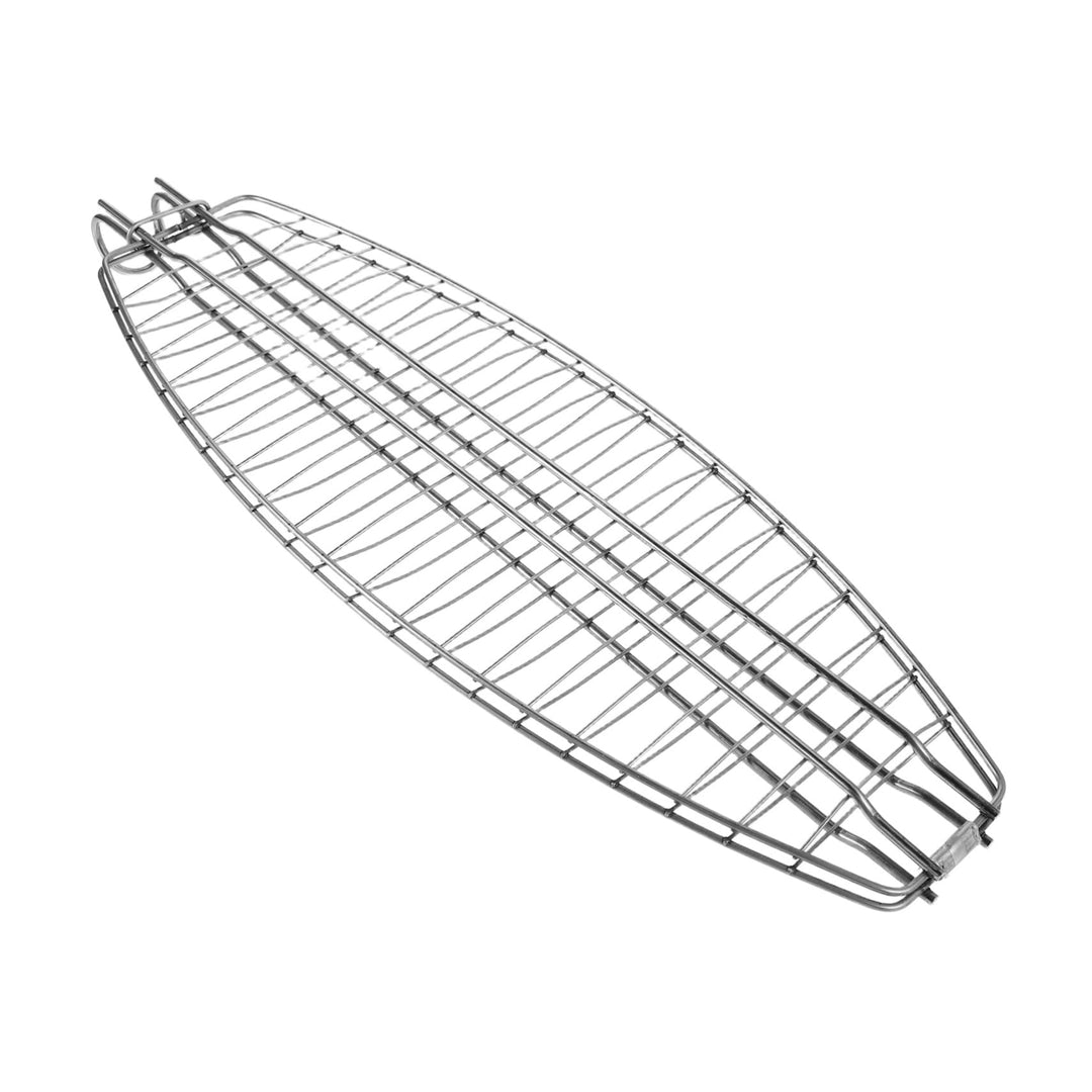 HANABASS Robuster Fischgrillkorb aus Edelstahl Ovalshaped BBQ Grillzubehör für Camping und Picknicks