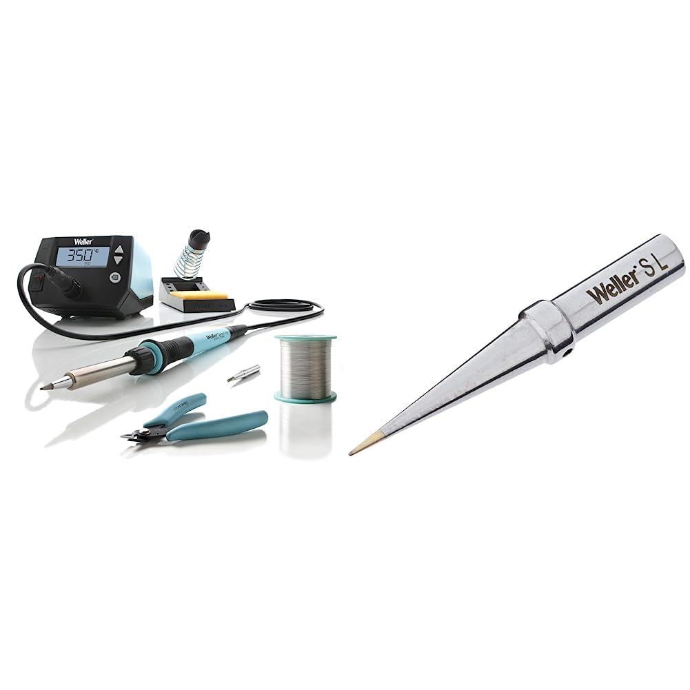 Weller WE 1010 (T0053298390) Bildungs-Kit 70 W/230 V & ET-S Lötspitze, Langform, konisch, 0,4 mm Löt