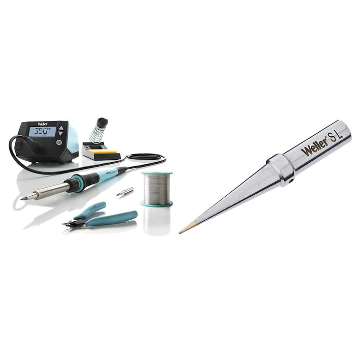 Weller WE 1010 (T0053298390) Bildungs-Kit 70 W/230 V & ET-S Lötspitze, Langform, konisch, 0,4 mm Löt