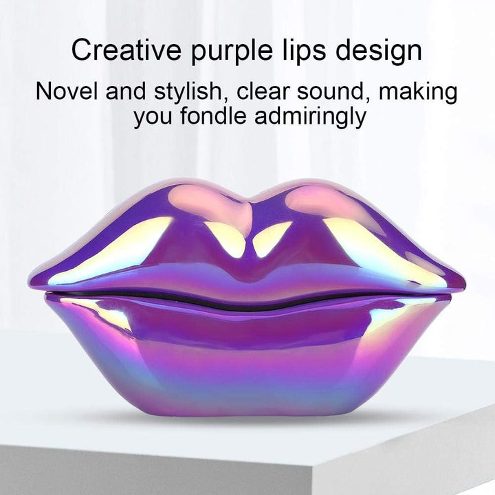 Dpofirs Creative Purple Lips Festnetztelefon, Universal Wired Festnetztelefon, Clear Sound Telefon E