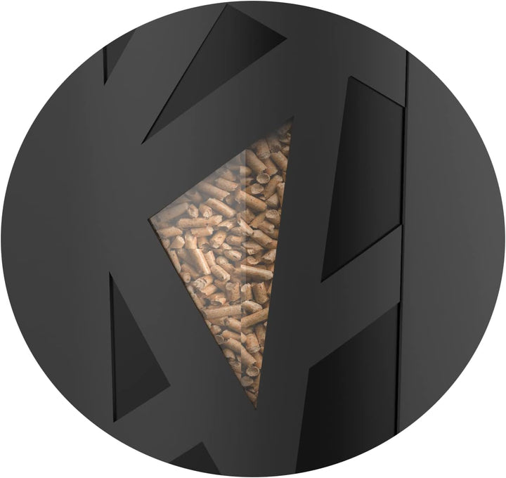EDA - Pelletkasten Jura Montania XL mit Rollen, 70 l – für 45 kg Pellets – Schwarz, 010482 NO, 49,6