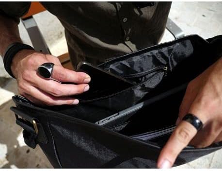 HAPOG Messenger Schwarze Tasche Mit Schulterriemen Im Portap