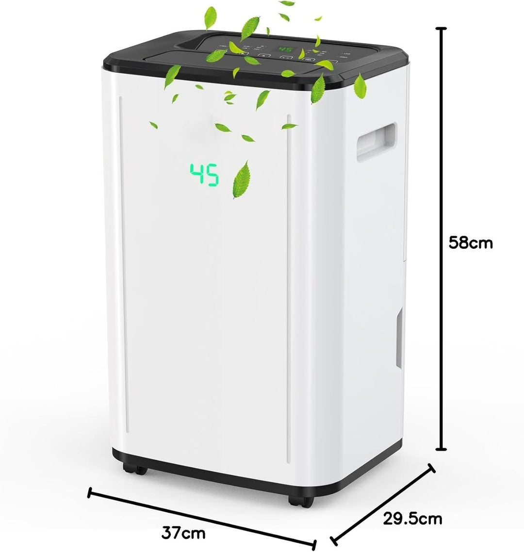 Luftentfeuchter Elektrisch 30L, Dehumifer Raumentfeuchter 30L/24H Raumgrösse Ca. 250m³, 6L Wassertan