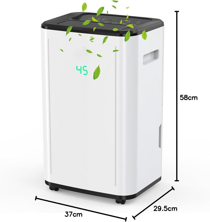 Luftentfeuchter Elektrisch 30L, Dehumifer Raumentfeuchter 30L/24H Raumgrösse Ca. 250m³, 6L Wassertan