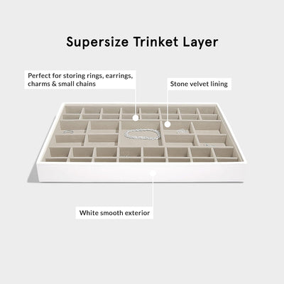 Stackers Weiss Schmuckschatulle Übergross Kleinteilfach