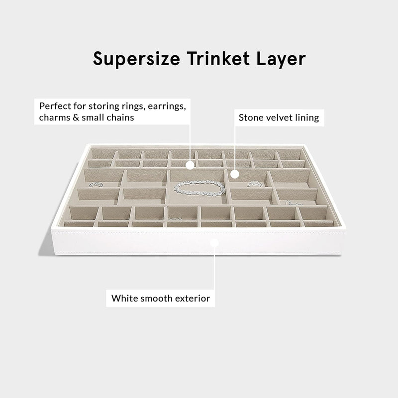 Stackers Weiss Schmuckschatulle Übergross Kleinteilfach