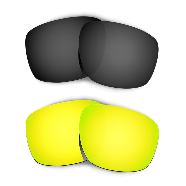 HKUCO Plus Replacement Lenses For Oakley Sliver - 2 pair Combo Pack