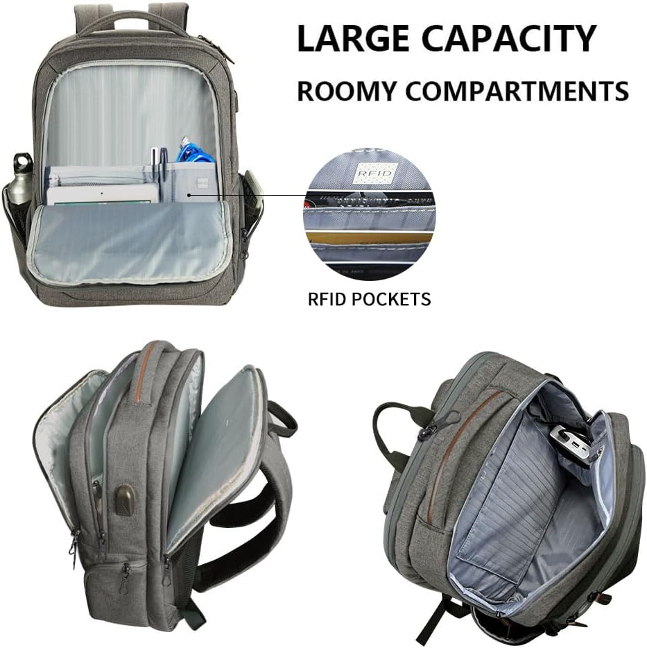 KROSER Laptop Rucksack Schulrucksack 17,3 Zoll Reiserucksack Handgepäck Tagesrucksack Wasserabweisen