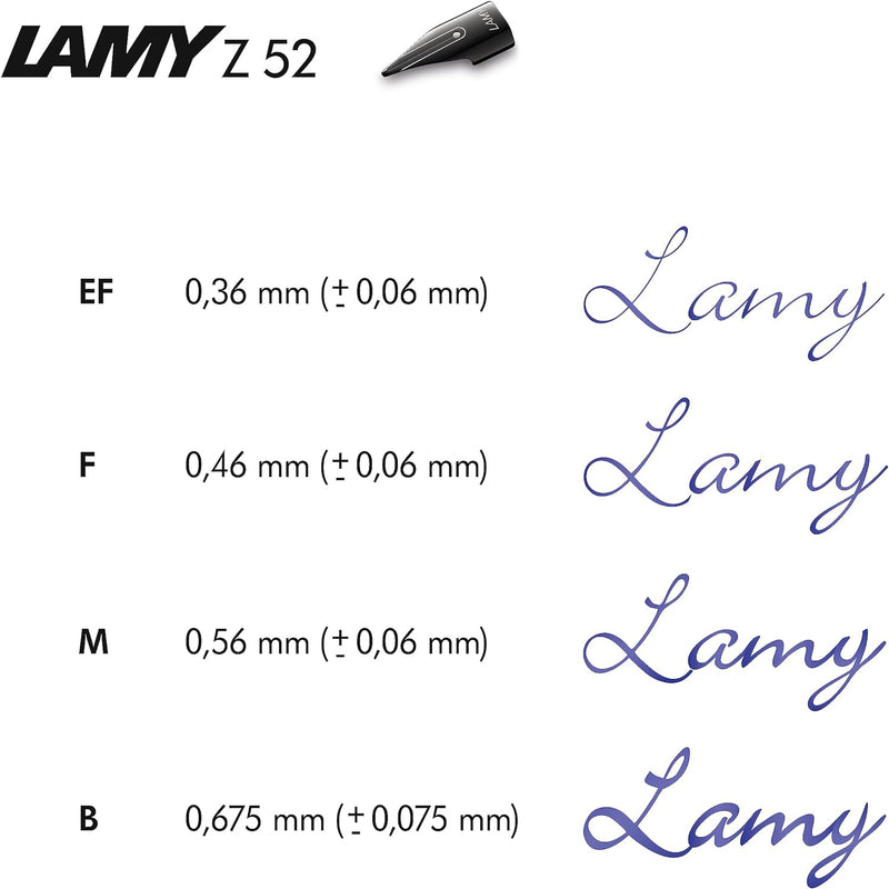 LAMY Lx Füllhalter 076 – Füller aus Aluminium in der Farbe Roségold mit transparentem Griffstück und
